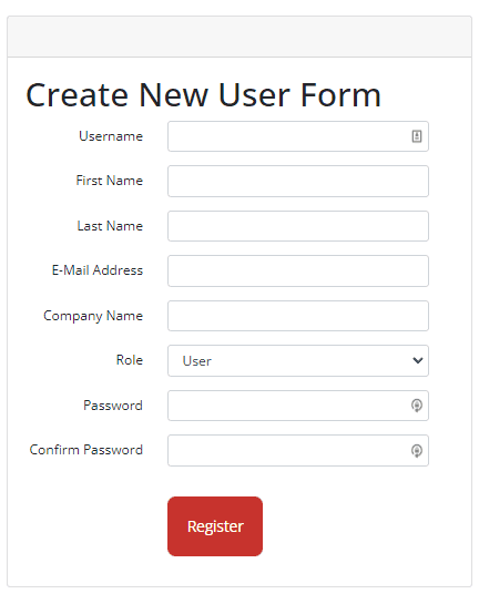 New User Form
