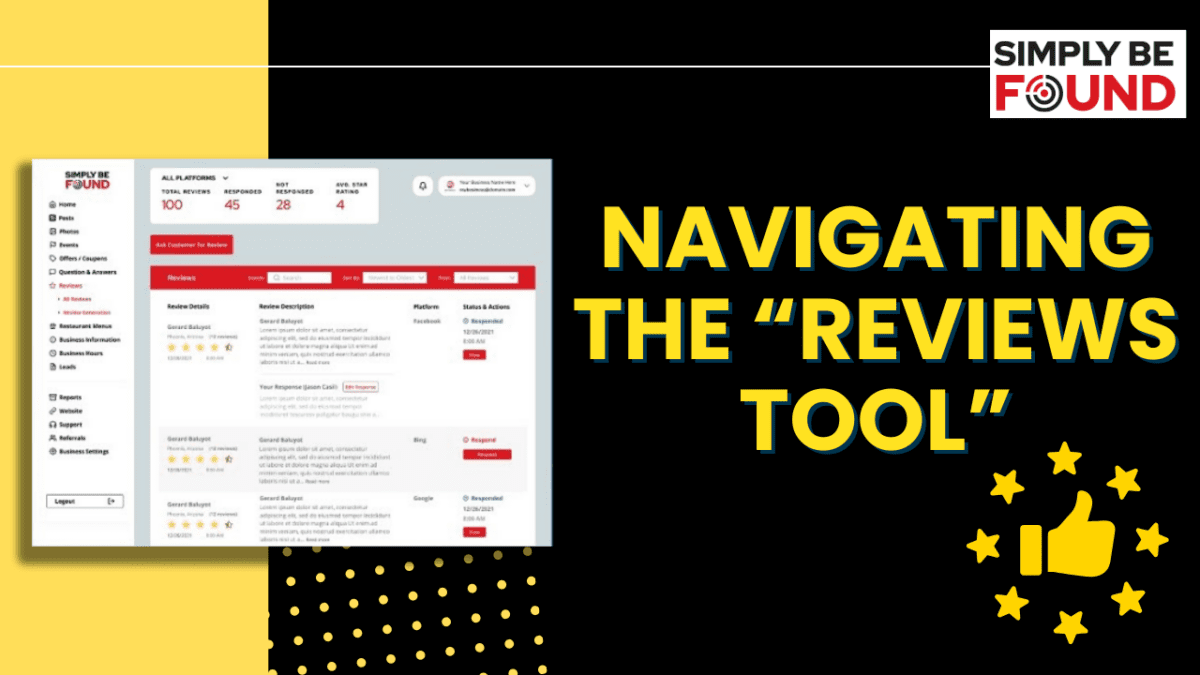 Navigating the Reviews Tool